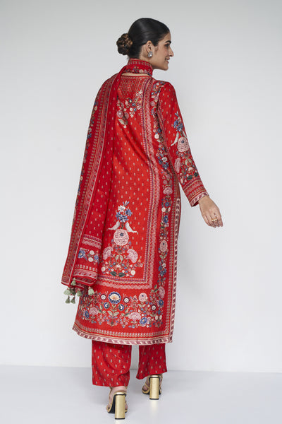 Anita Dongre Elnaz Suit Set Red indian designer wear online shopping melange singapore