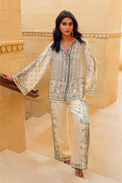 Anita Dongre Elyria Co-ord Beige indian designer wear online shopping melange singapore