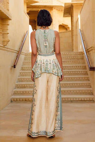 Anita Dongre Elyria Palazzo Set Ivory indian designer wear online shopping melange singapore