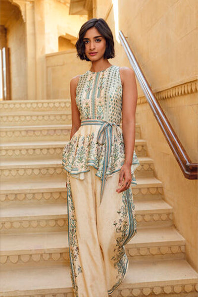 Anita Dongre Elyria Palazzo Set Ivory indian designer wear online shopping melange singapore