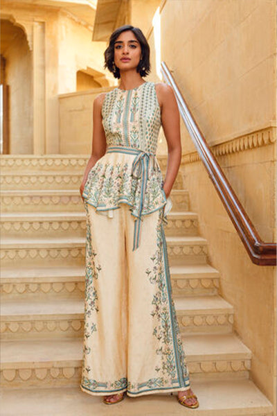 Anita Dongre Elyria Palazzo Set Ivory indian designer wear online shopping melange singapore