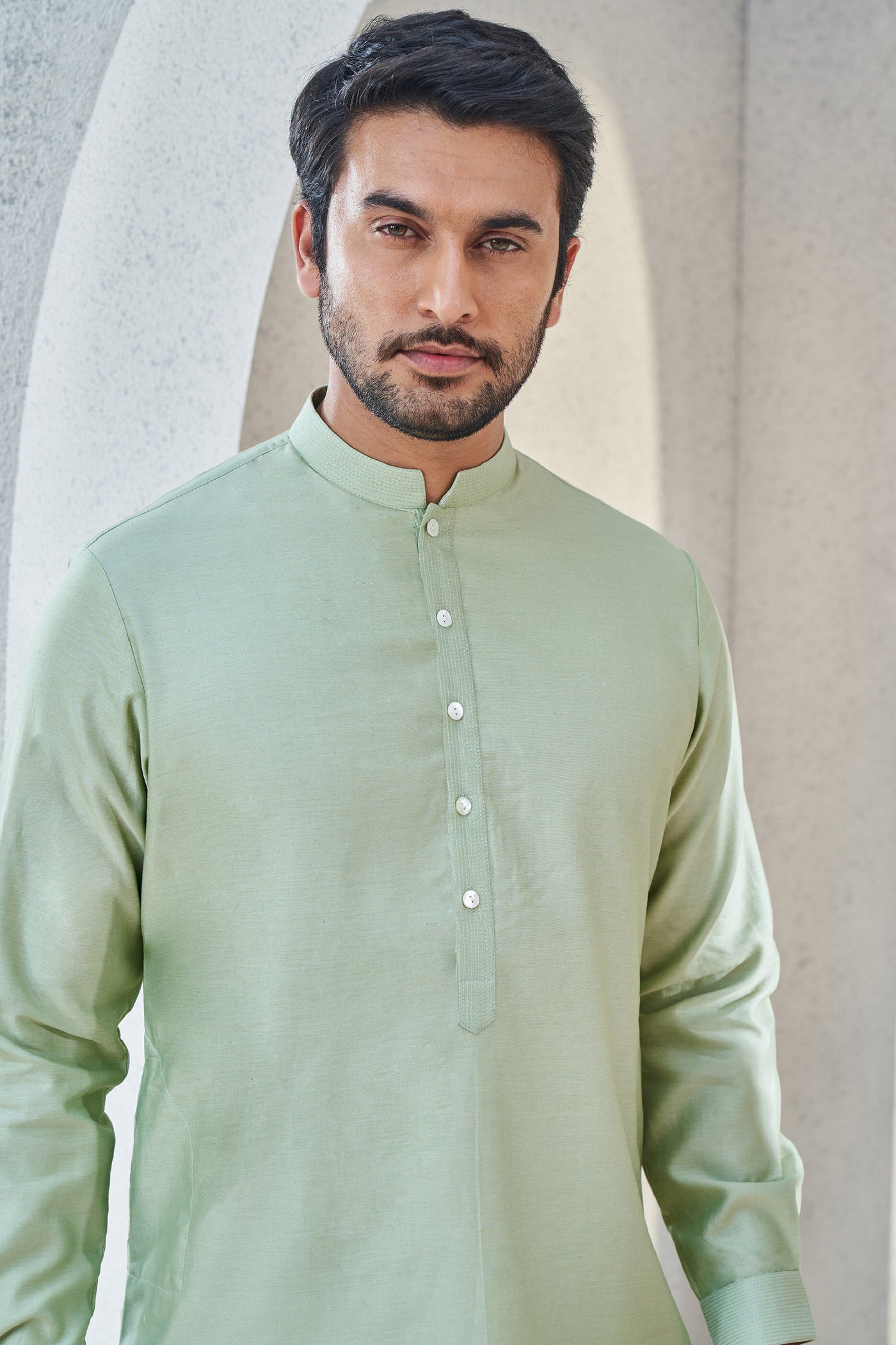 Anita Dongre Menswear Esam Kurta Sage Indian designer wear online shopping melange singapore