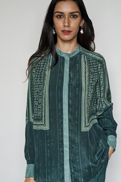 Anita Dongre Eydis Coord Set Green indian designer wear online shopping melange singapore