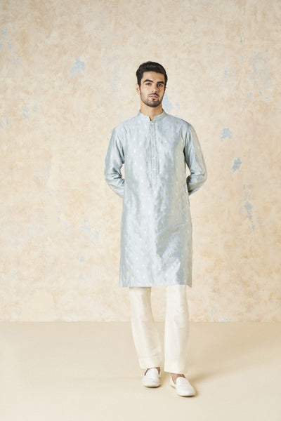 Anita Dongre Faizan Kurta Powder Blue indian designer wear online shopping melange singapore