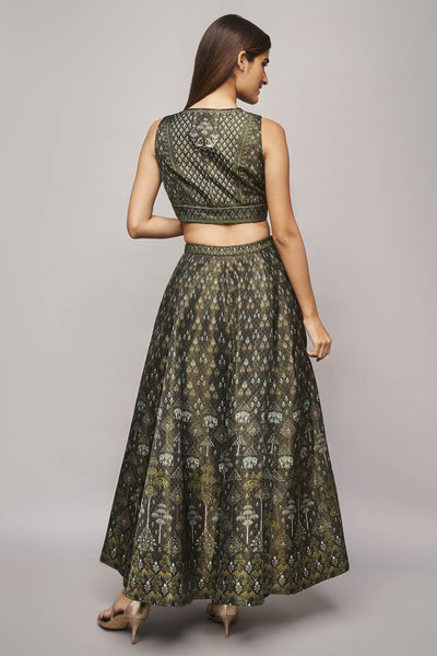 Anita Dongre Fayez Skirt Set Black indian designer wear online shopping melange singapore