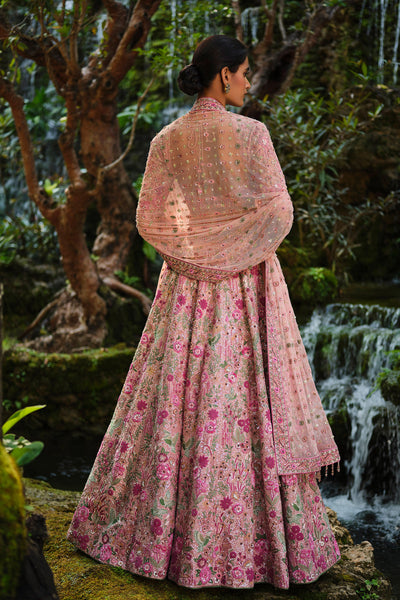 Anita Dongre Florarose Embroidered Silk Lehenga Set Blush indian designer wear online shopping melange singapore