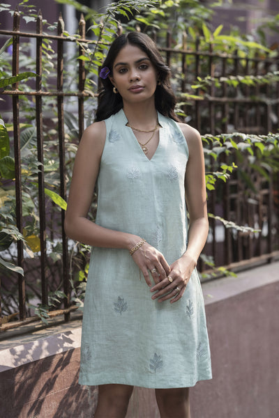 Anita Dongre Frond Dress Sea Green indian designer wear online shopping melange singapore