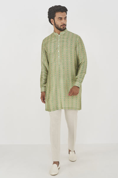 Anita Dongre Menswear Gihan Kurta Sage Green Indian designer wear online shopping melange singapore