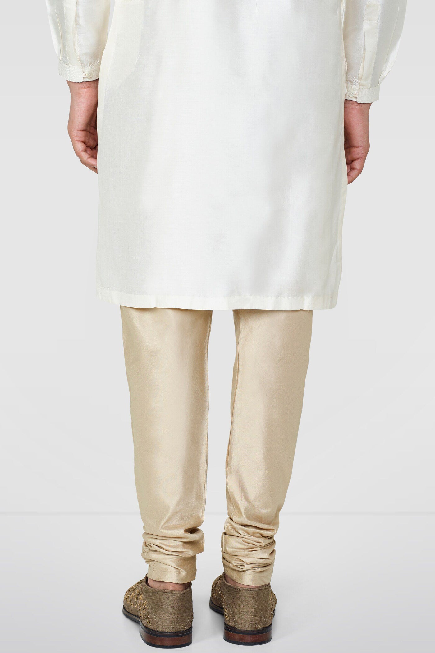 Anita Dongre Gold Silk Churidar Indian designer wear online shopping melange singapore