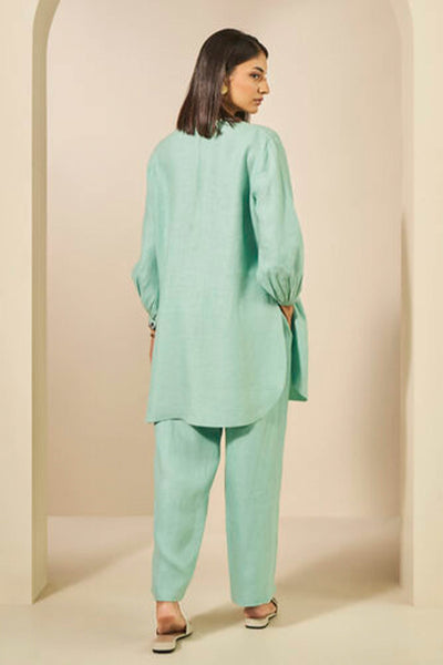 Anita Dongre Grassroot Whirl Hemp Coord Mint indian designer wear online shopping melange singapore