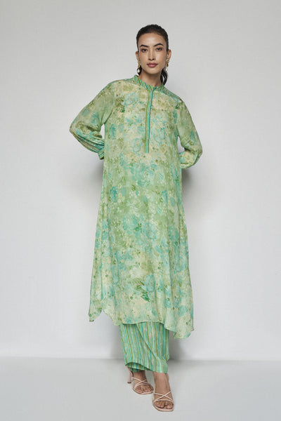 Anita Dongre Harlow Kurta Set Sage indian designer wear online shopping melange singapore