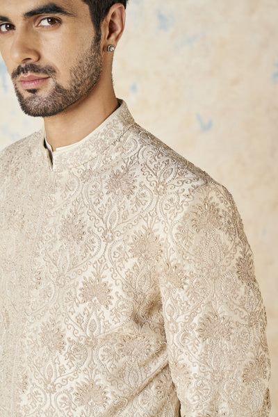 Anita Dongre Ikshaan Sherwani Ivory indian designer wear online shopping melange singapore