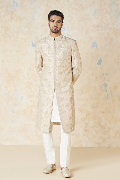 Anita Dongre Ikshaan Sherwani Ivory indian designer wear online shopping melange singapore