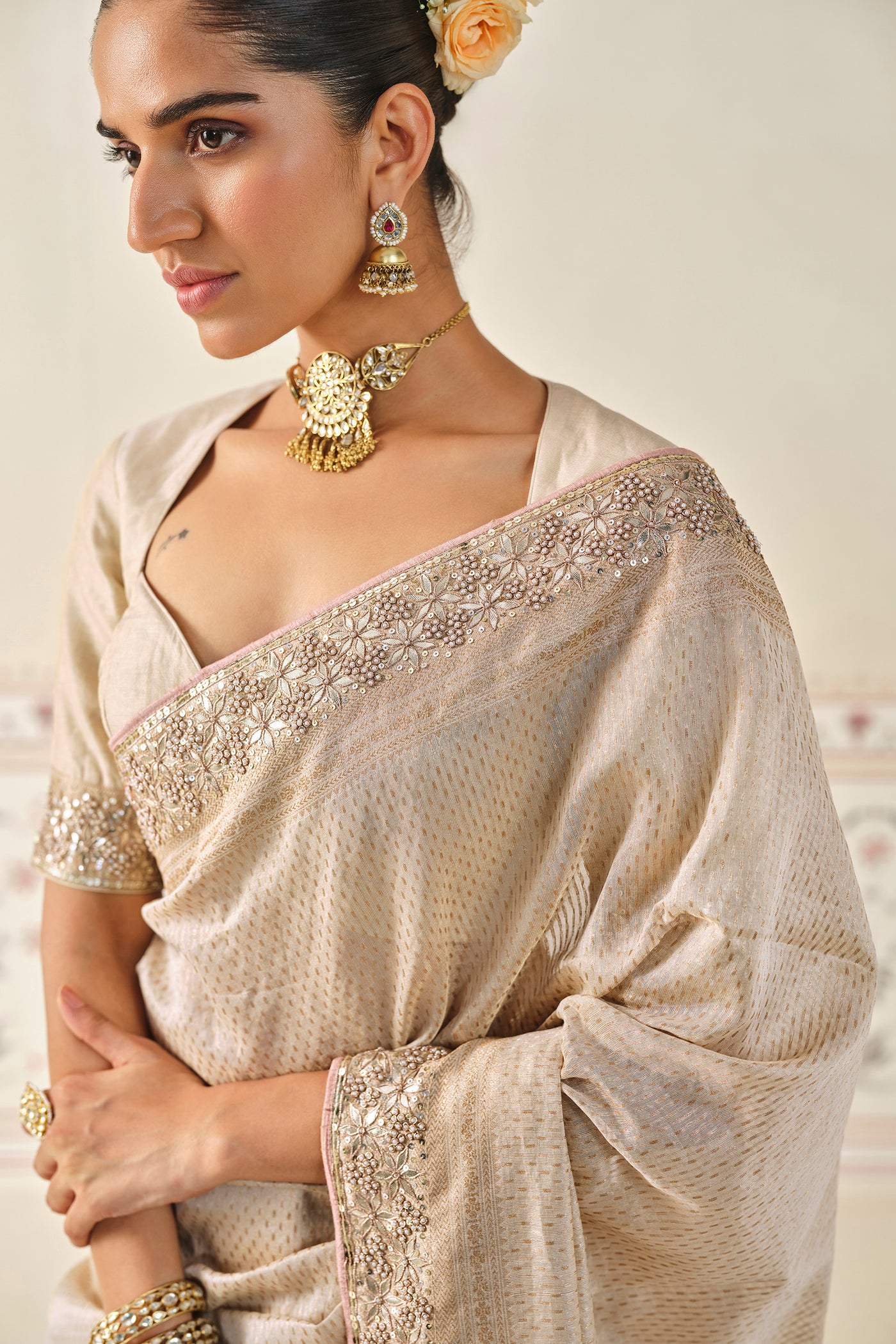 Indubha Embroidered Saree – Melange Singapore