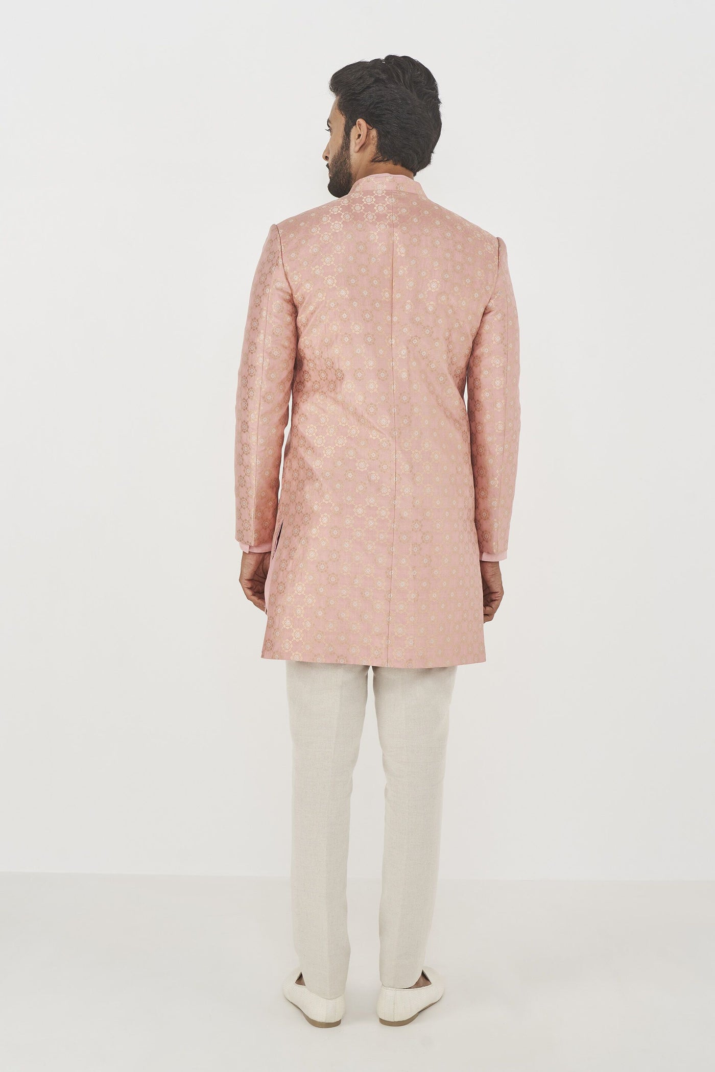 Anita Dongre menswear Jivin Sherwani Pink indian designer wear online shopping melange singapore