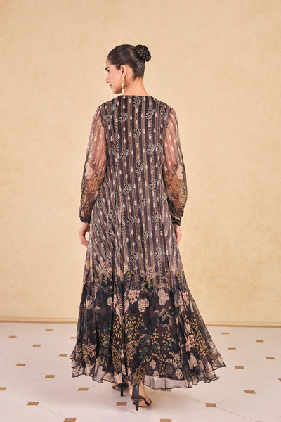 Anita Dongre Jumaana Printed Bemberg Kaftan Black indian designer wear online shopping melange singapore