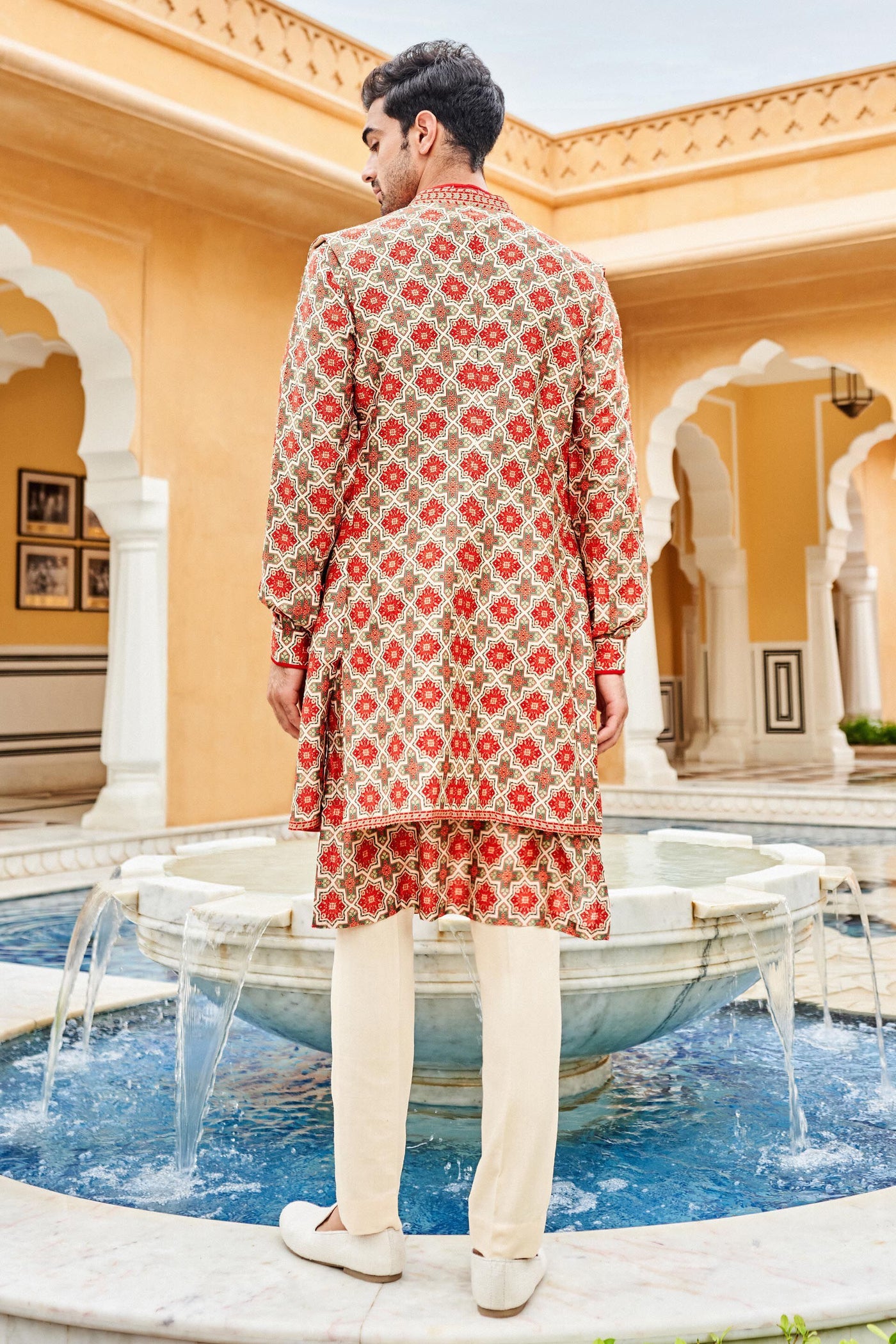 Anita Dongre menswear Kairav Nehru Jacket Beige indian designer wear online shopping melange singapore