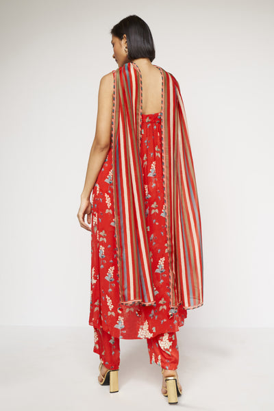 Anita Dongre Kesha Suit Set Red Indian designer wear online shopping melange singapore
