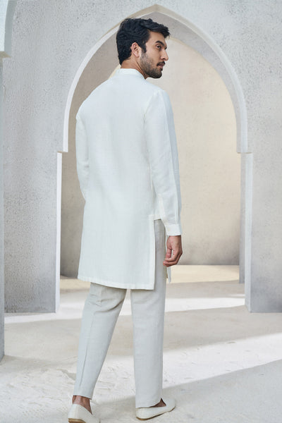 Anita Dongre Menswear Keshav Kurta Off White Indian designer wear online shopping melange singapore