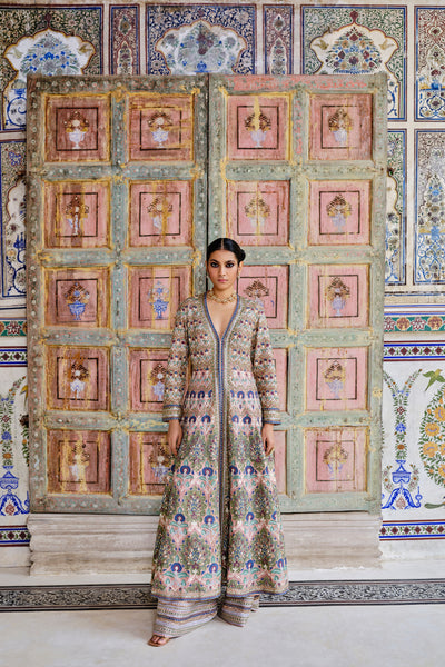 Anita Dongre Krandasi Embroidered Zardozi Jacket Set indian designer wear online shopping melange singapore