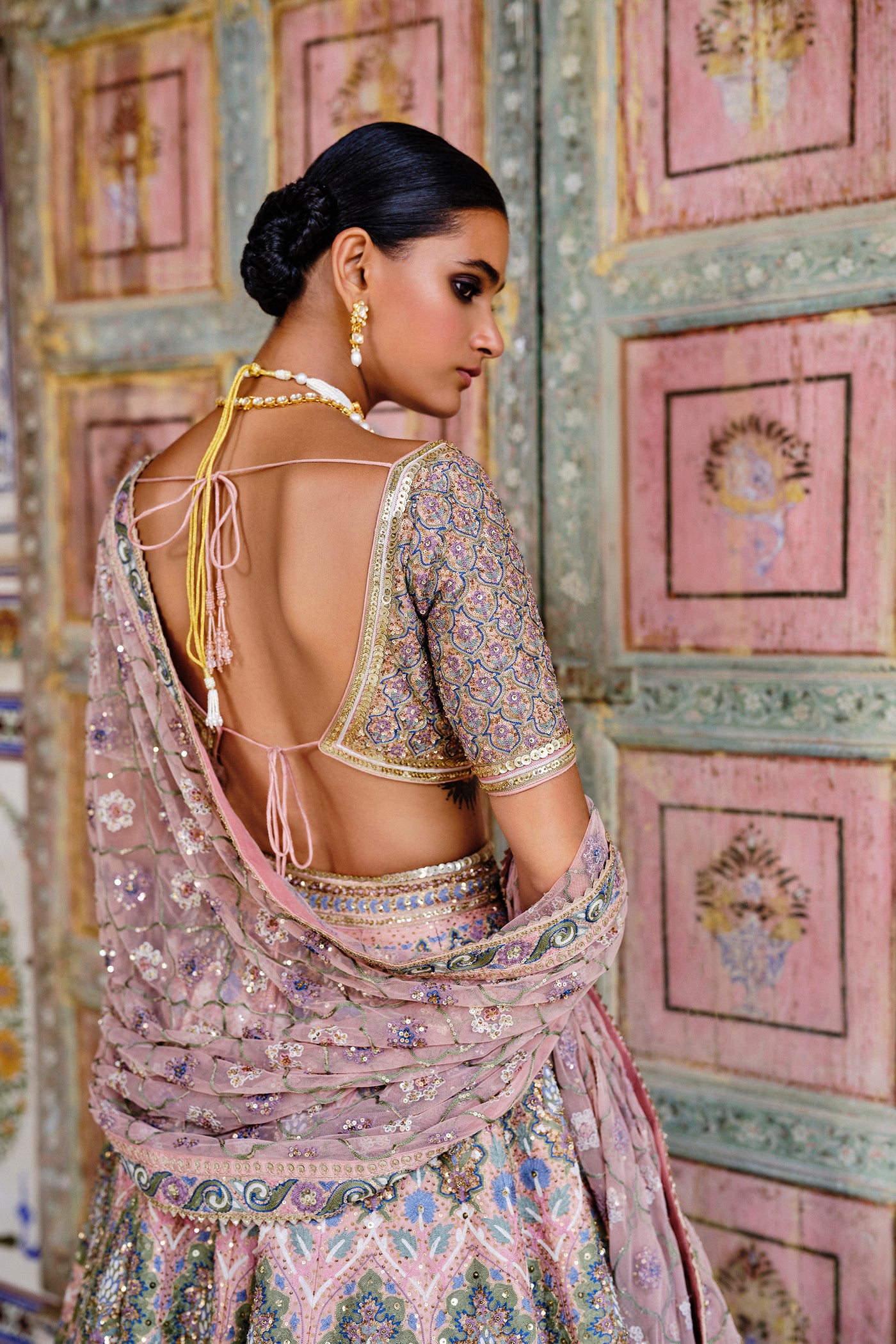 Krandasi Embroidered Zardozi Silk Lehenga Set – Melange Singapore