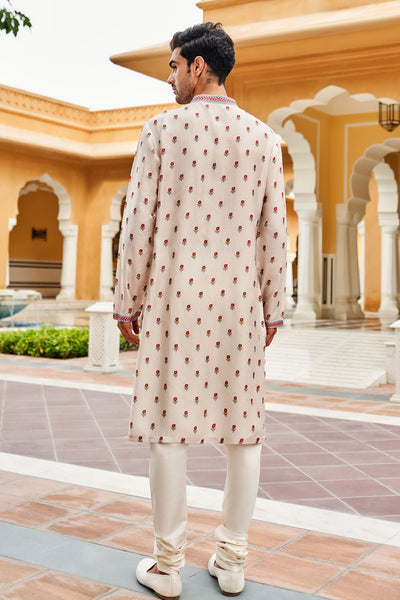 Anita Dongre Menswear Kushagra Kurta Ivory Indian designer wear online shopping melange singapore