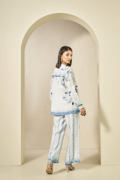 Anita Dongre Kylo Hemp Coord Blue indian designer wear online shopping melange singapore
