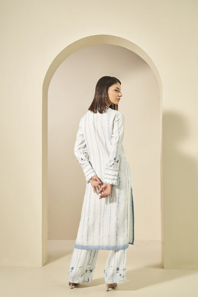 Anita Dongre Kylo Hemp Kurta Set Blue indian designer wear online shopping melange singapore