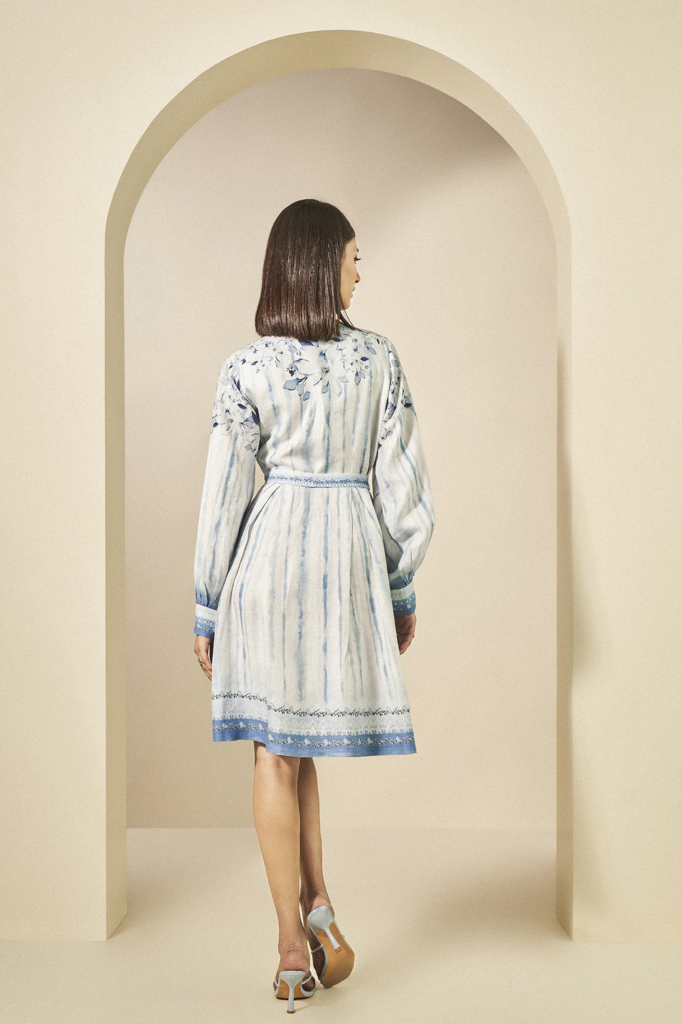 Anita Dongre Kylo Hemp Wrap Dress Blue indian designer wear online shopping melange singapore