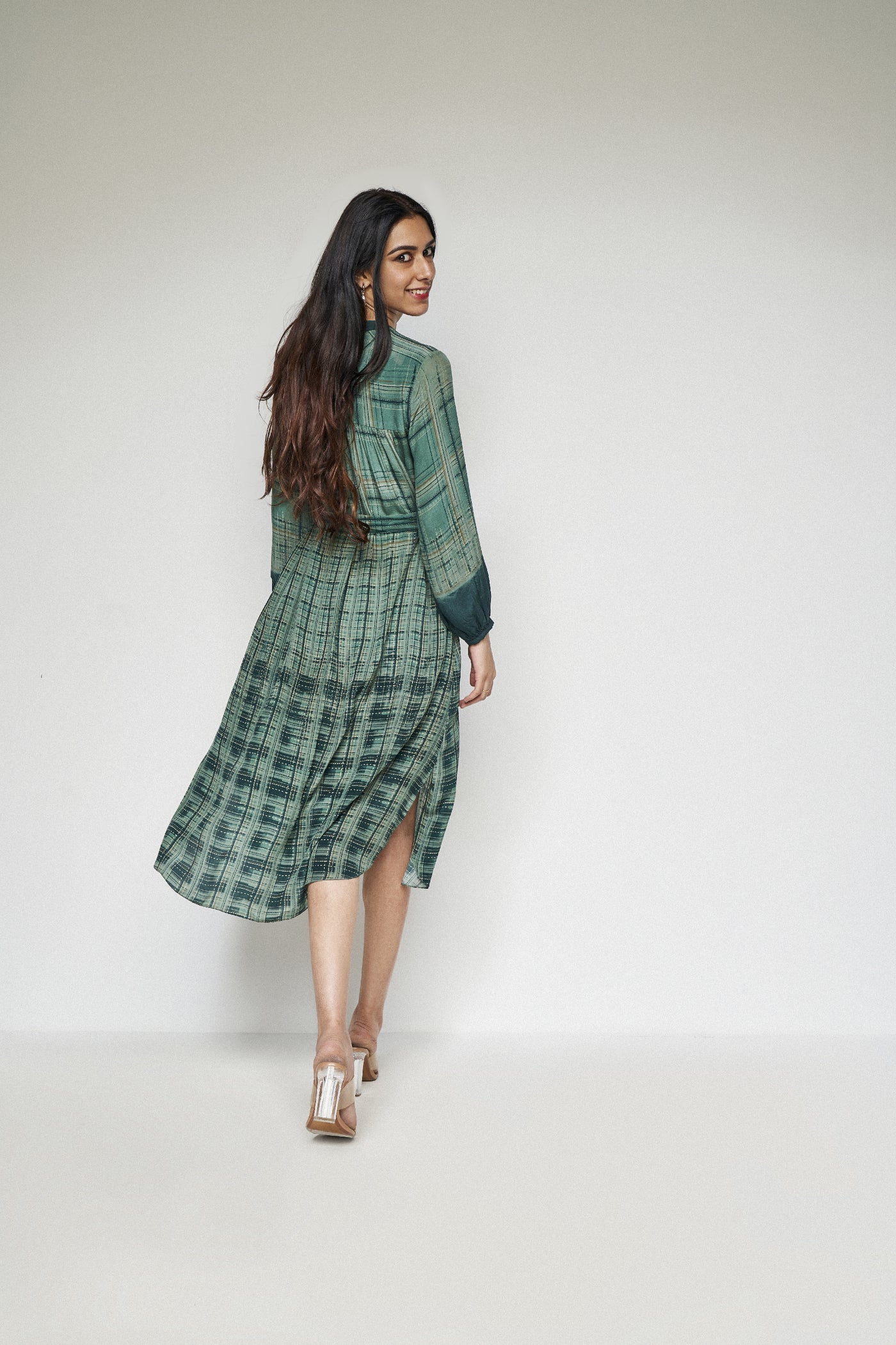 Anita Dongre Lara Dress Green indian designer wear online shopping melange singapore