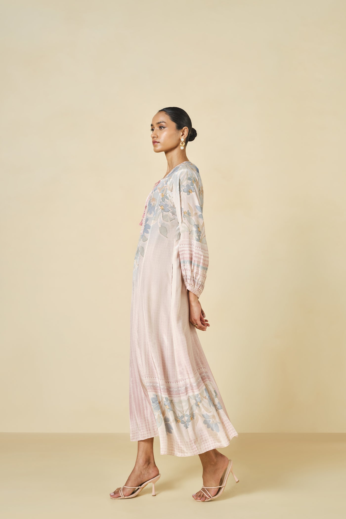 Anita Dongre Laverna Printed Dress Blush indian designer wear online shopping melange singapore