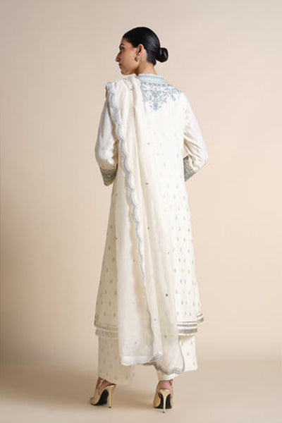 Anita Dongre Luscinia Embroidered Suit Set Ivory indian designer wear online shopping melange singapore