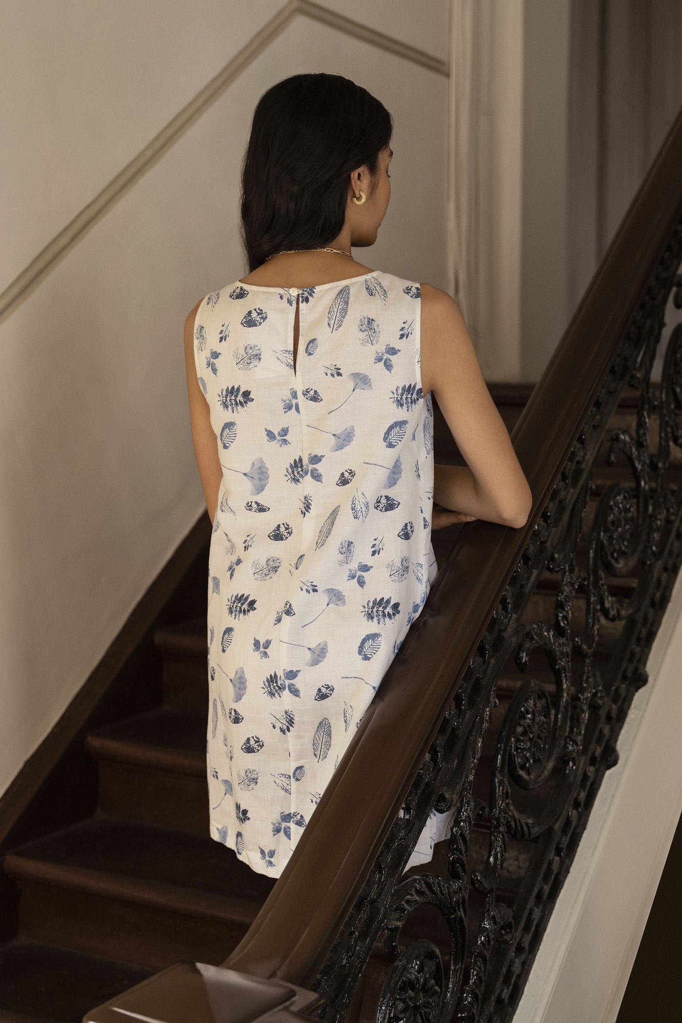 Anita Dongre Meadow Dress Indigo indian designer wear online shopping melange singapore