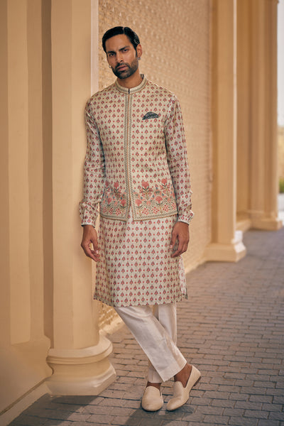 Anita Dongre Menswear Arit Nehru Jacket Sage indian designer wear online shopping melange singapore
