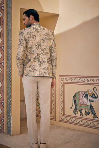 Anita Dongre Menswear Udarsh Silk Bandhgala Sage indian designer wear online shopping melange singapore