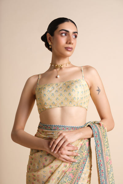 Anita Dongre Meris Sequin Saree Yellow indian designer wear online shopping melange singapore