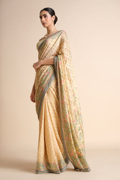 Anita Dongre Meris Sequin Saree Yellow indian designer wear online shopping melange singapore