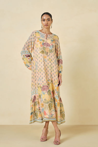 Anita Dongre Morcan Printed Dress Blush indian designer wear online shopping melange singapore