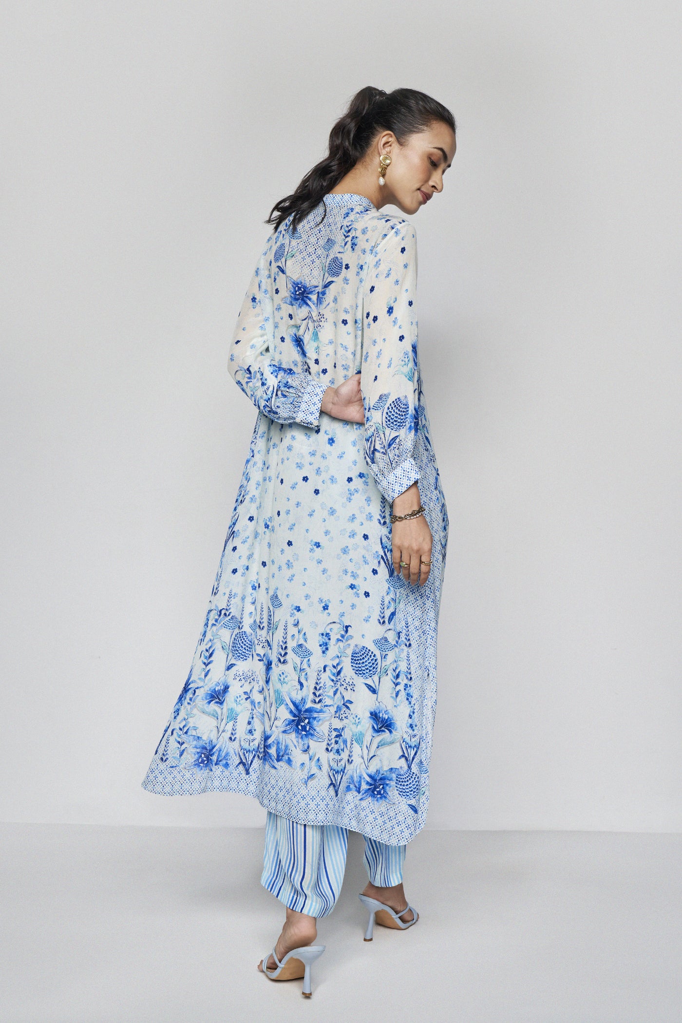 Anita Dongre Mranal Kurta Set White indian designer wear online shopping melange singapore