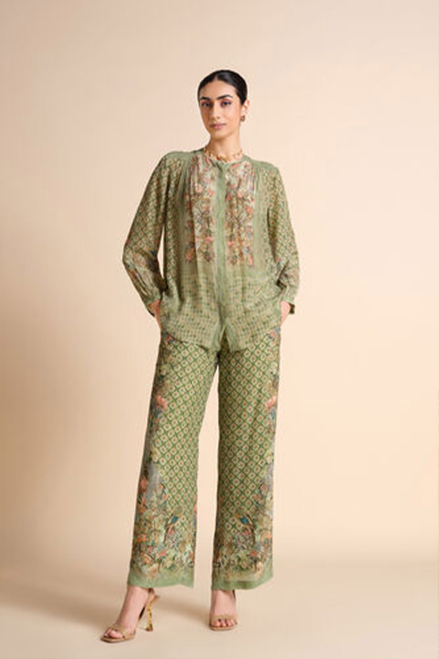 Anita Dongre Narelle Co-ord Sage indian designer wear online shopping melange singapore
