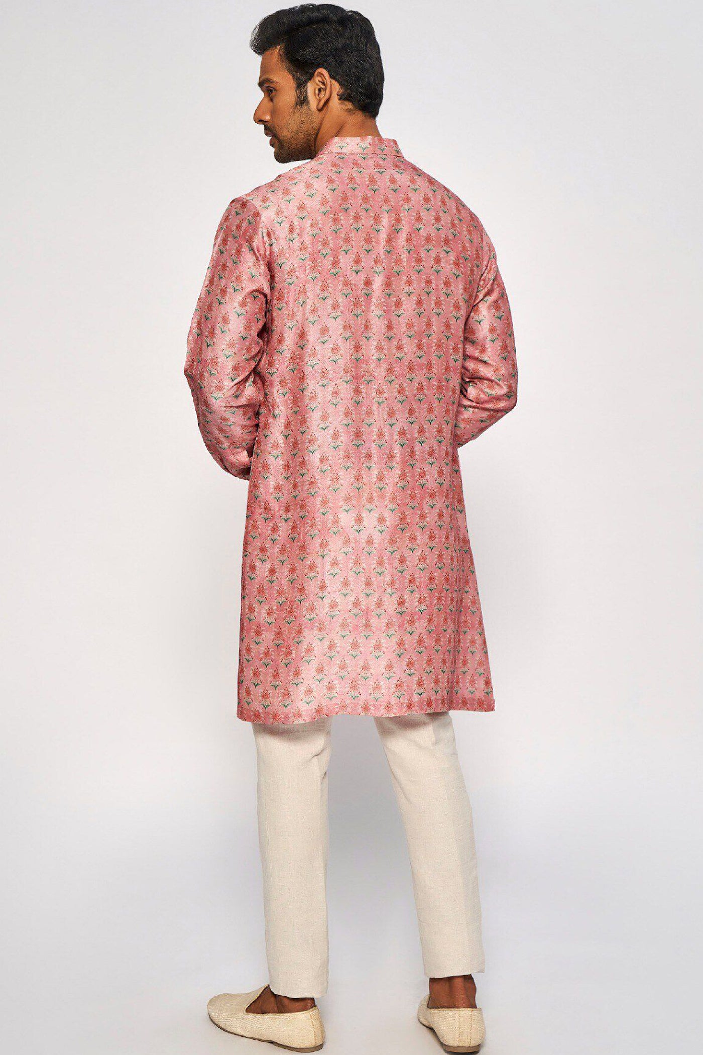 Anita Dongre Menswear Nasim Kurta Pink Indian designer wear online shopping melange singapore
