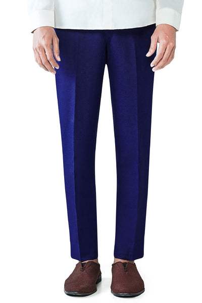 Anita Dongre Navy Blue Linen Trousers Indian designer wear online shopping melange singapore