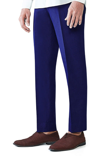 Anita Dongre Navy Blue Linen Trousers Indian designer wear online shopping melange singapore