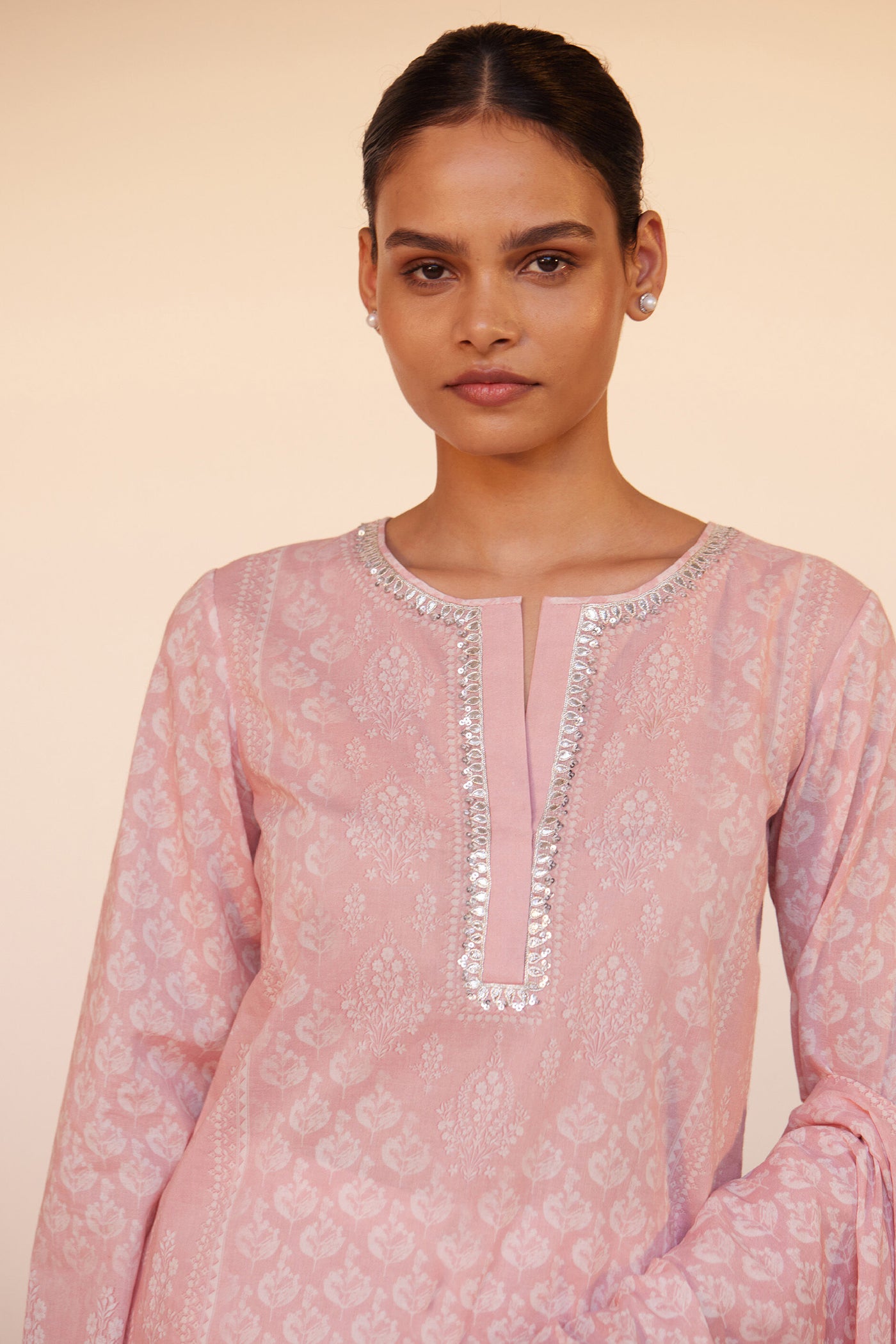 Anita Dongre Mayisa Neziha Suit Set Pink Indian designer wear online shopping melange singapore