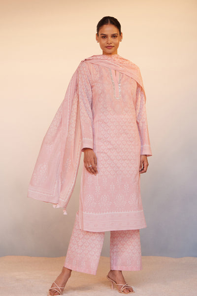 Anita Dongre Mayisa Neziha Suit Set Pink Indian designer wear online shopping melange singapore