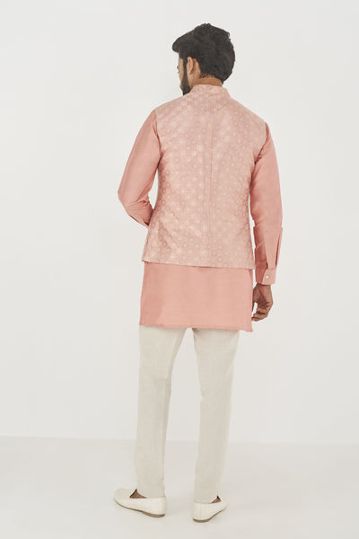 Anita Dongre menswear Nirved Nehru Jacket Pink indian designer wear online shopping melange singapore