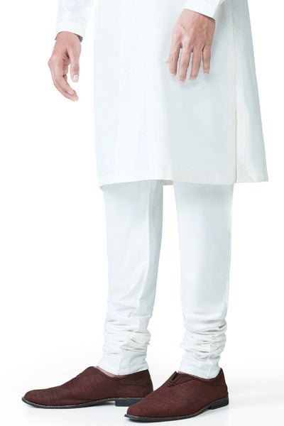 Anita Dongre Off White Silk Churidar Indian designer wear online shopping melange singapore
