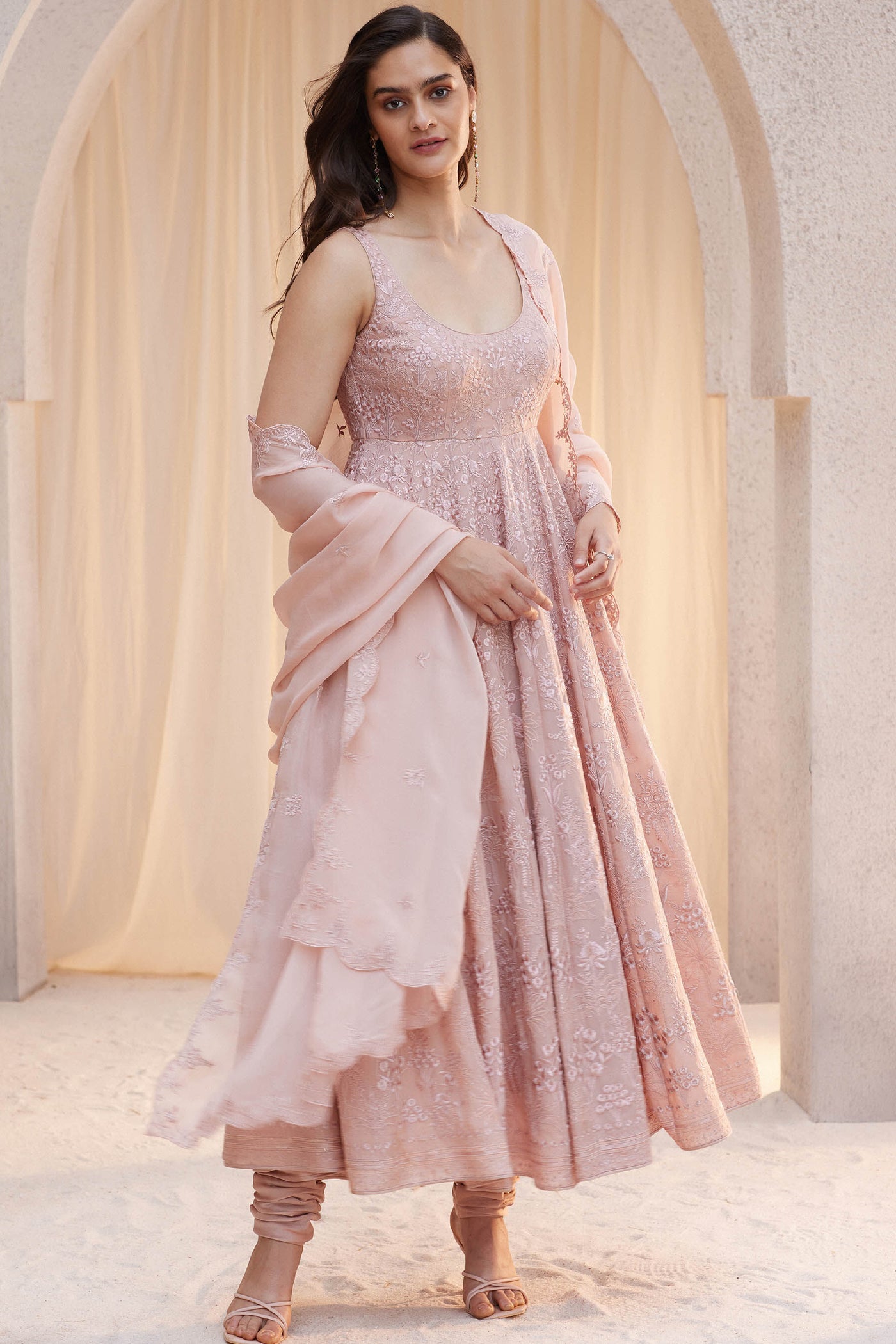 Anita Dongre Omaira Suit Set Blush Indian designer wear online shopping melange singapore