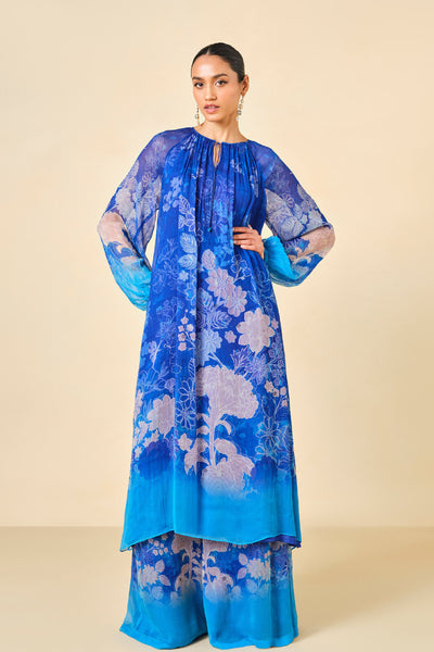 Anita Dongre Out Of The Blue Kurta Set Blue indian designer wear online shopping melange singapore