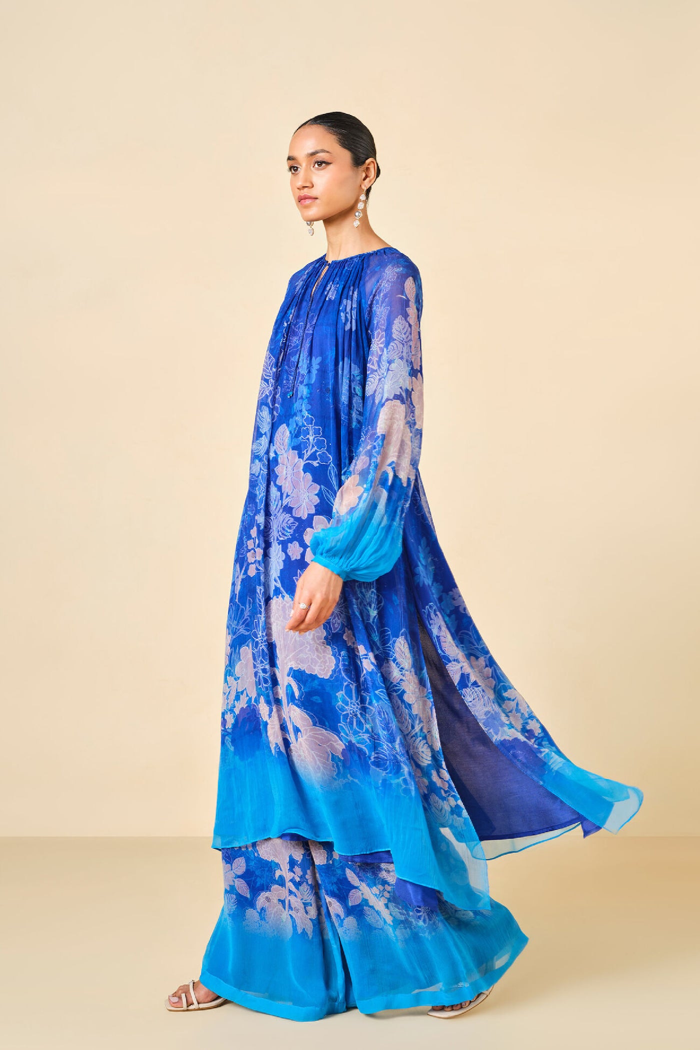 Anita Dongre Out Of The Blue Kurta Set Blue indian designer wear online shopping melange singapore
